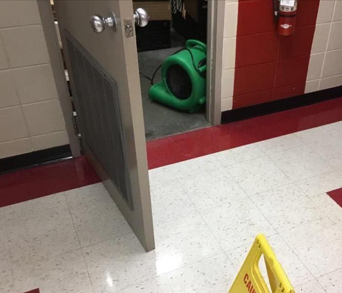 Drying equipment in door way.